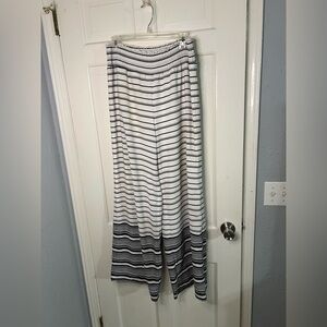 Striped Black and White Women's Pants